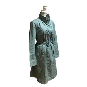 Wassio Blue Belted Trench Coat